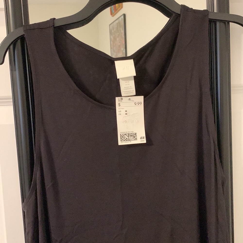 H&M Black Sleeveless T-Shirt Dress
